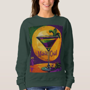 Camiseta Coquetel Mardi Gras Meados do Século Flor de Lis P
