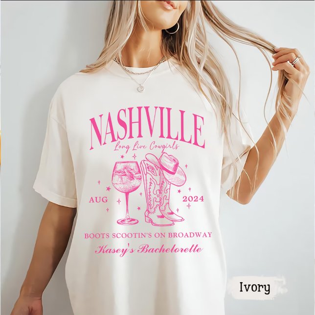 Camiseta Coquetel Nashville Bachelorette Rodeo Personalizad (Criador carregado)