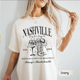 Camiseta Coquetel Nashville Bachelorette Rodeo Personalizad