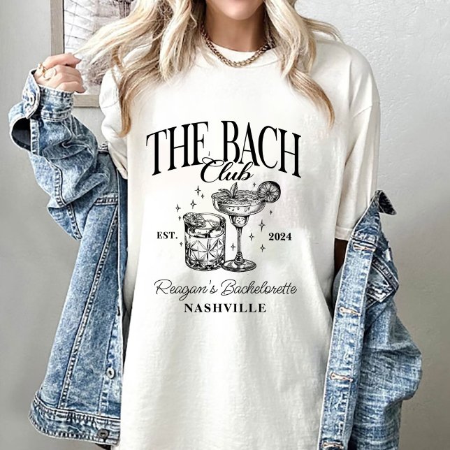Camiseta Coquetel Retroativo Personalizado Bachelorette Pre (Criador carregado)