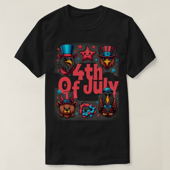 Camiseta Coquette 4 de julho American Flag USA Retro 4th o (Frente do Design)
