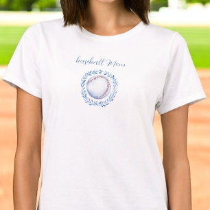 Camiseta Coquette Baseball Mãe Floral Chinoiserie Wreath