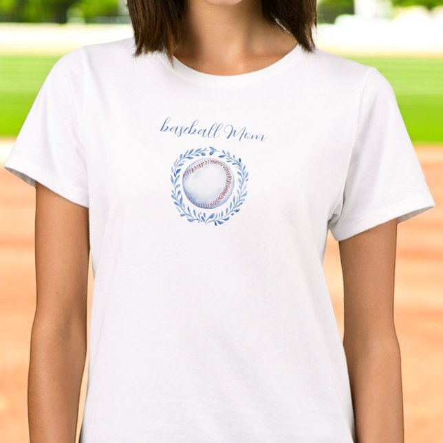 Camiseta Coquette Baseball Mãe Floral Chinoiserie Wreath (Criador carregado)