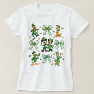Camiseta Coquette Bow Mickey And Friends St. Patrick’s Day 