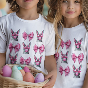 Camiseta Coquette Bunny com Goma de óculos Solares e Arco R