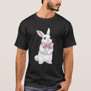 Camiseta Coquette Bunny com Laço de Fita Rosa Garotas Diver