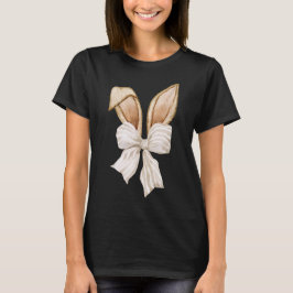 Camiseta Coquette Bunny, Design de Laço e Orelhas