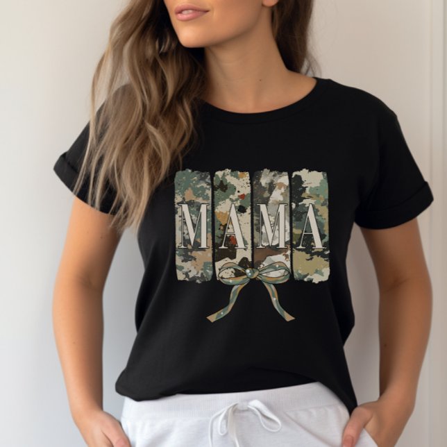 Camiseta Coquette Camouflage Dia de as mães mãe (Criador carregado)