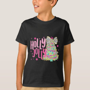 Camiseta Coquette Christmas Colorful Holly and Jolly Cristo
