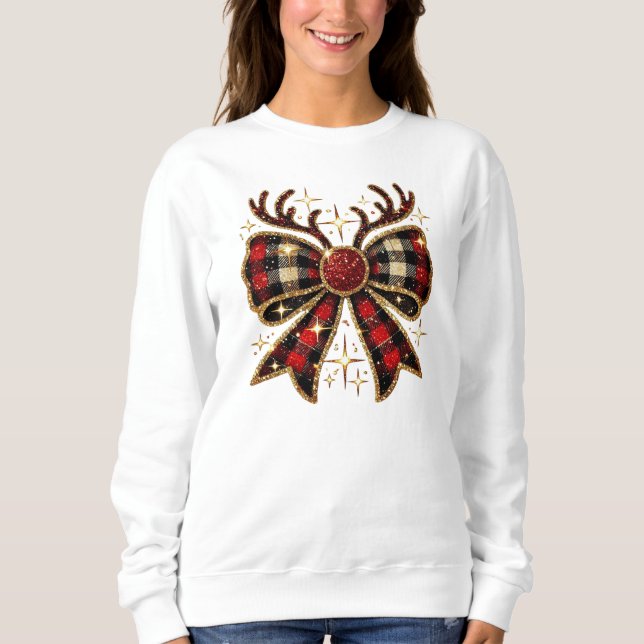 Camiseta Coquette Christmas Reindeer Arco Sweatshirt (Frente)