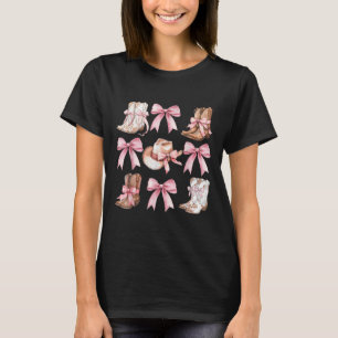 Camiseta Coquette Cowgirl Boots com Arcos Rosa Y2
