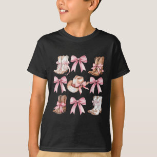 Camiseta Coquette Cowgirl Boots com Arcos Rosa Y2
