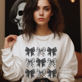 Camiseta Coquette de arcos Preto Preto de Halloween