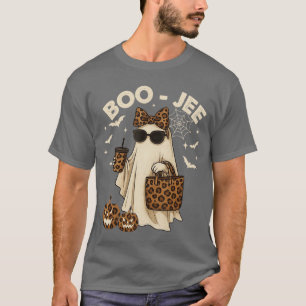 Camiseta Coquette Leopardo Fantasma Café Boo JEE Dia das Br