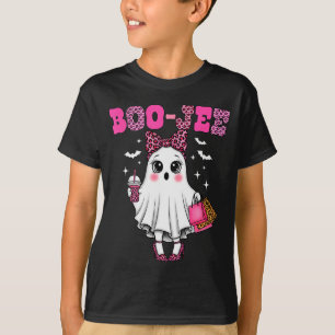 Camiseta Coquette Leopardo Fantasma Café Boo-jee Halloween