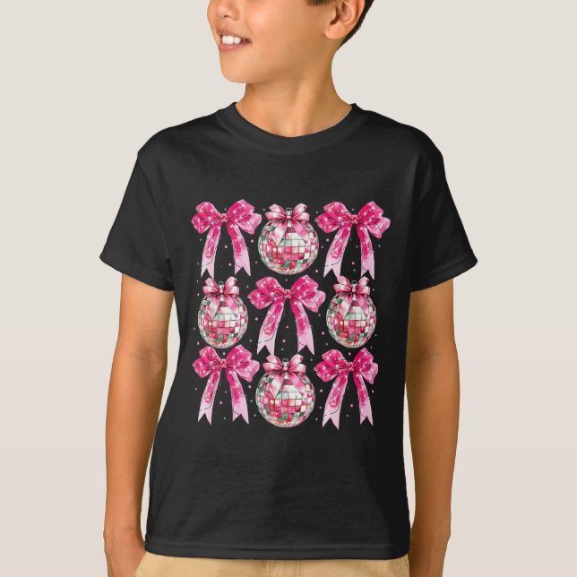 Camiseta Coquette New Year 2026, Retro New Years, Disco Bal (Frente)