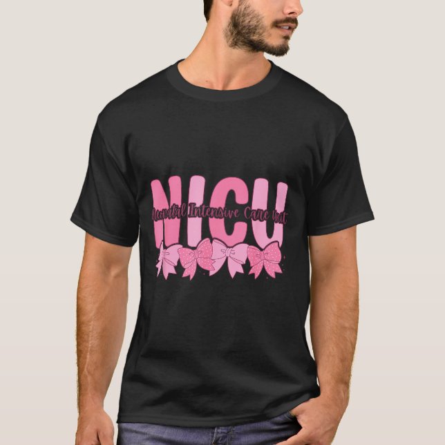 Camiseta Coquette Nicu Nurse Nk Bow Neonatal Intensive Care (Frente)