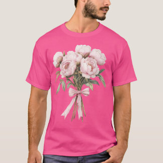 Camiseta Coquette Peony Bouquet Inspired Flower Plant Lover