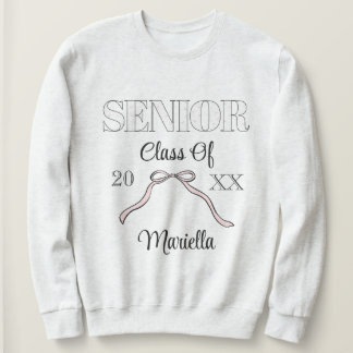 Camiseta Coquette Senior Year Personalized Pink Bow