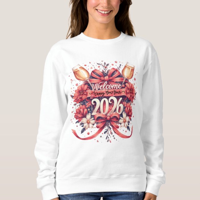 Camiseta Coquette Welcome 2026 New Year Design (Frente)