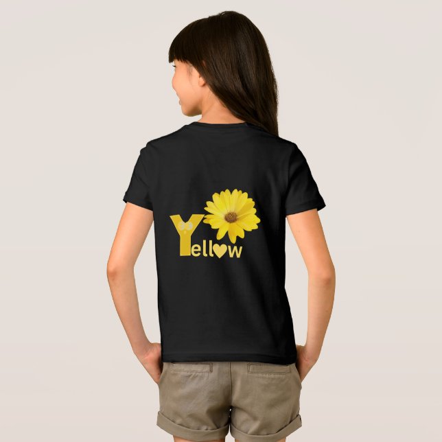 Camiseta Cor Amarela no Preto (Verso completo)