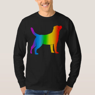 Camiseta Cor Arco-Íris do Cachorro do Retriever