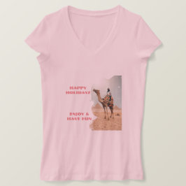 Camiseta Cor Bella Canvas Férias Jersey Feminino Cor-de-Ros