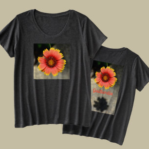 Camiseta Cor Brilhante Laranja Gaillardia Girassol