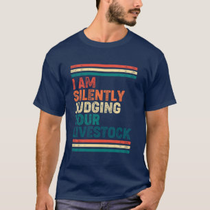 Camiseta Cor Colorido Retro Estou Silenciosamente Julgando