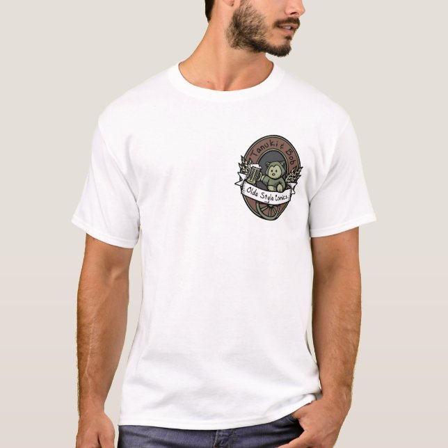 Camiseta Cor completa do bolso do estilo de Olde (Frente)