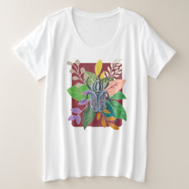 Camiseta Cor da água do besouro azul