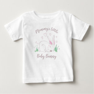Camiseta Cor da Água do Chá de fraldas de Coelho Rosa