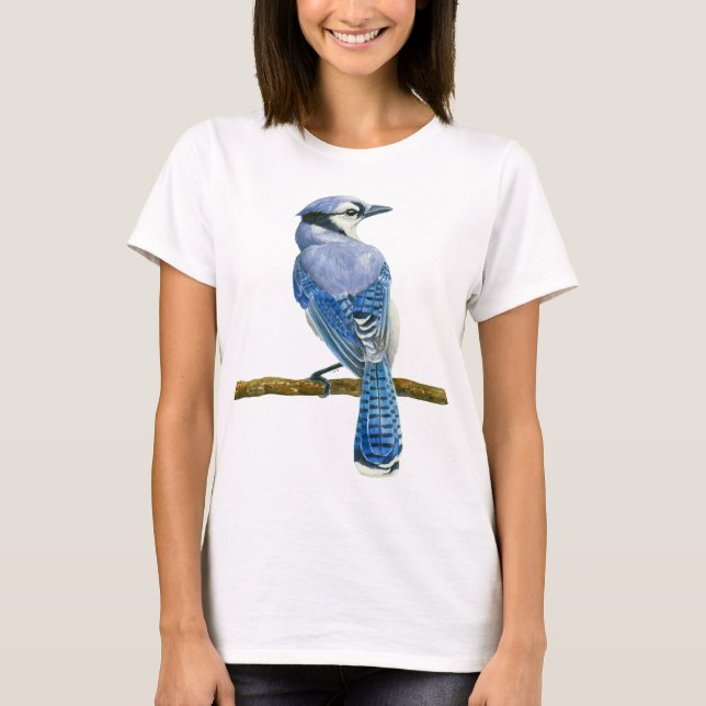 Camiseta Cor da água do jato azul (Frente)