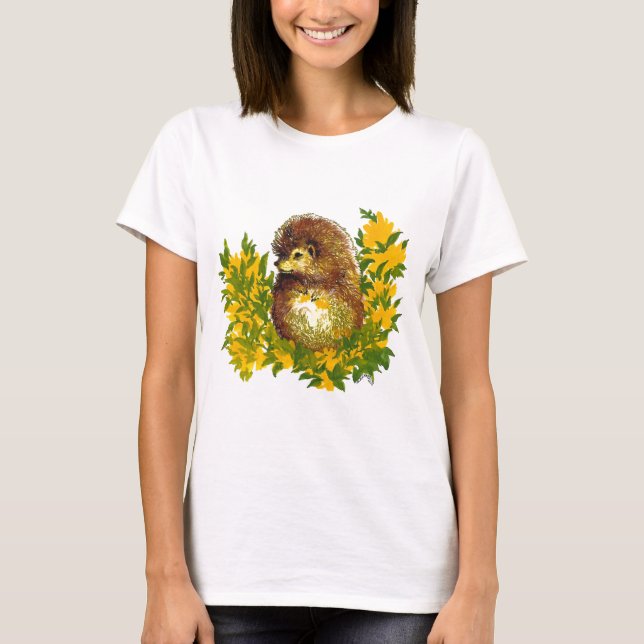 Camiseta Cor Da Água Do Pulverizador De Porco Cortado (Frente)