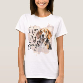CAMISETA COR DA ÁGUA EU ADORO MEU CACHORRO BEAGLE