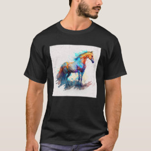 Camiseta Cor da Ilustração de Espelhamento de Tinta do Arco