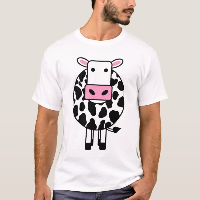 Camiseta Cor da VACA B&W olá!-rez (Frente)