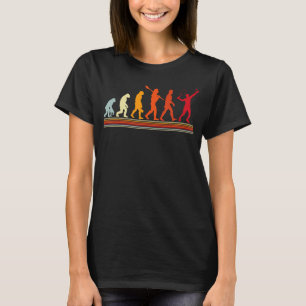 Camiseta Cor Da Vintagem Da Evolução Do Jogador De Tênis Cu