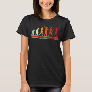 Camiseta Cor Da Vintagem Da Evolução Do Jogador De Tênis Cu