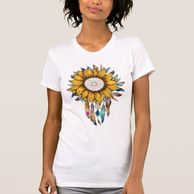 Camiseta cor d'água boho (Frente)