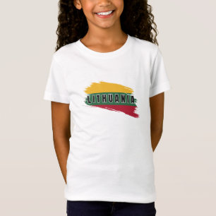 Camiseta Cor d'água moderna Lituânia Sinalizador Lietuva So