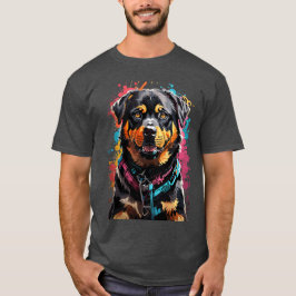 Camiseta Cor de abertura do rottweiler