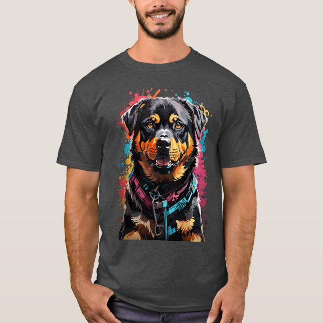 Camiseta Cor de abertura do rottweiler (Frente)