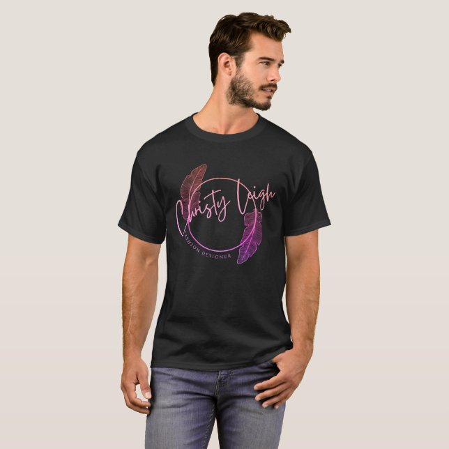 Camiseta cor-de-rosa (Frente Completa)