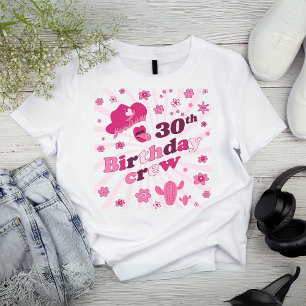 Camiseta Cor de Rosa   Aniversário da Disco Cowgirl   Tripu