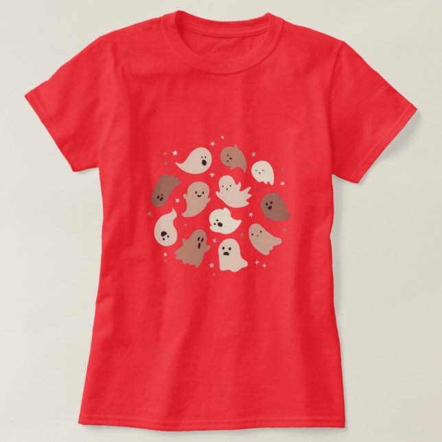 Camiseta Cor-de-rosa-boi: Tee do Halloween Fantástico (Frente do Design)