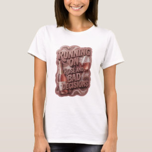 Camiseta Cor-de-rosa Brincalhão CORRENDO SOBRE ROSA E DECIS