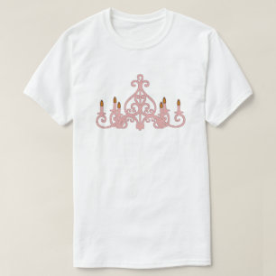 Camiseta Cor-de-rosa-candelabro ~ MAIS TAMANHO até 6x / cam
