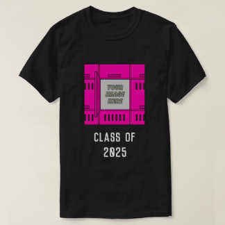 Camiseta Cor-de-rosa-direito do quadro aberto personalizáve