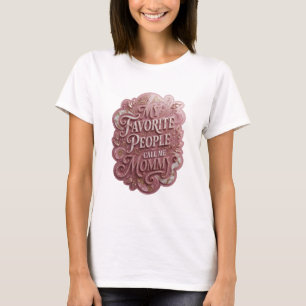 Camiseta Cor-de-rosa Divertido MEUS PESSOAIS FAVORITOS ME C